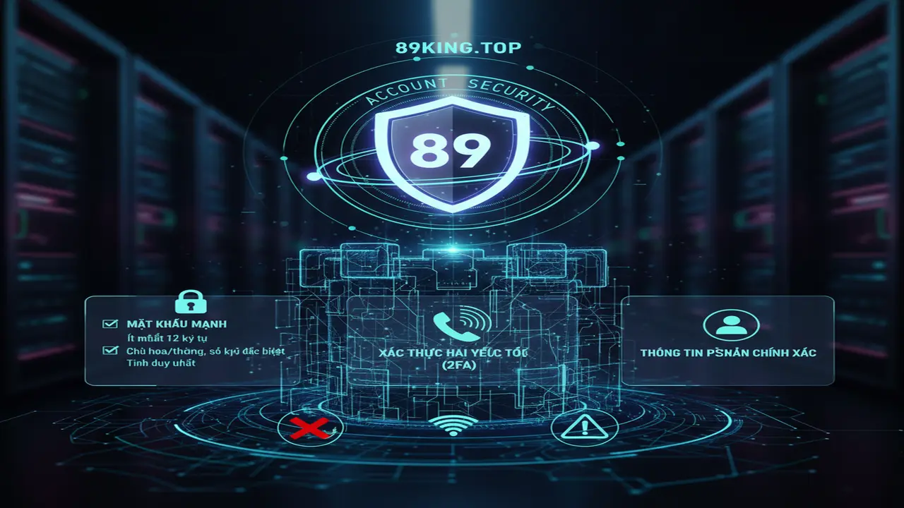 Bảo mật tài khoản cá cược 89King